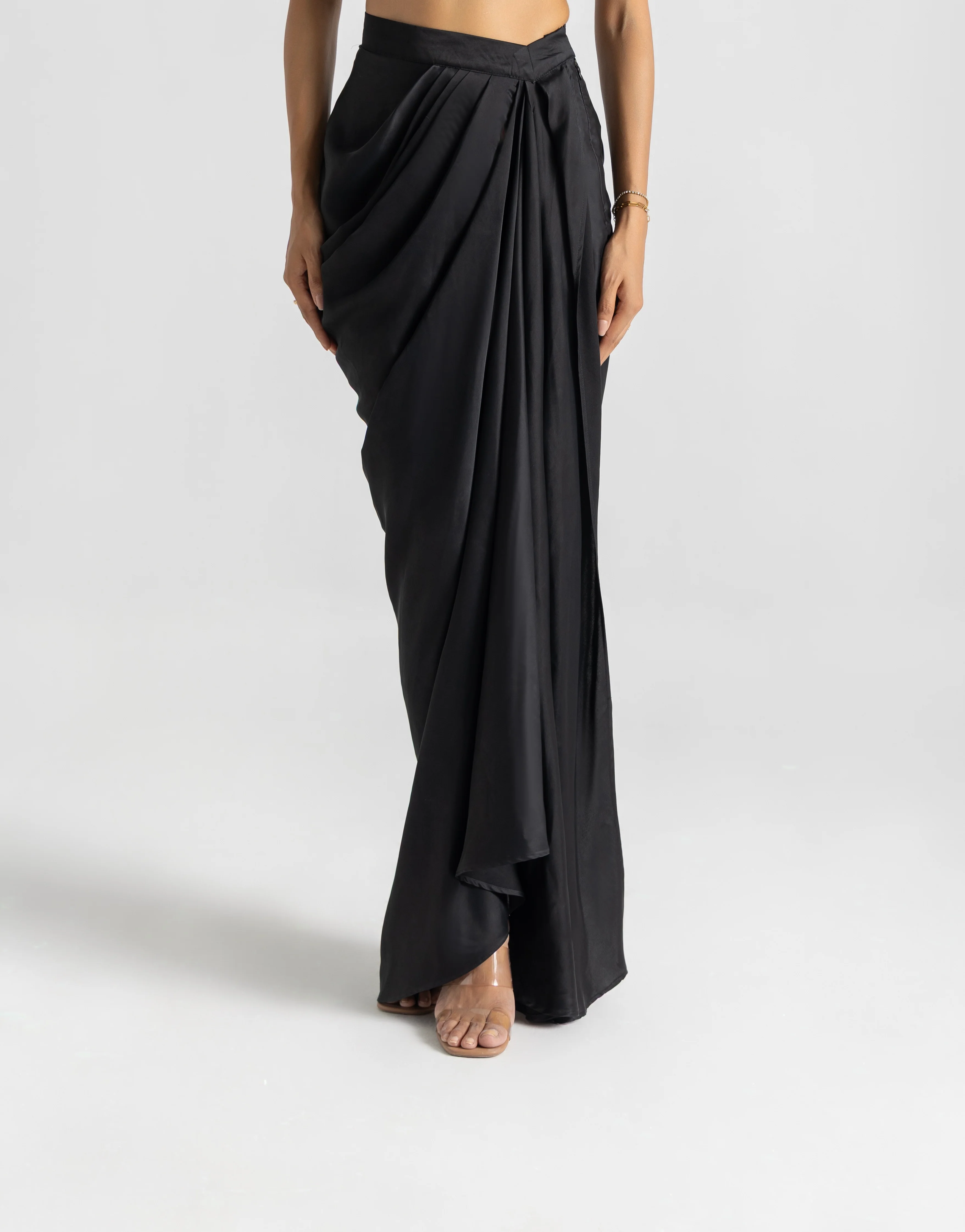 Black drape skirt