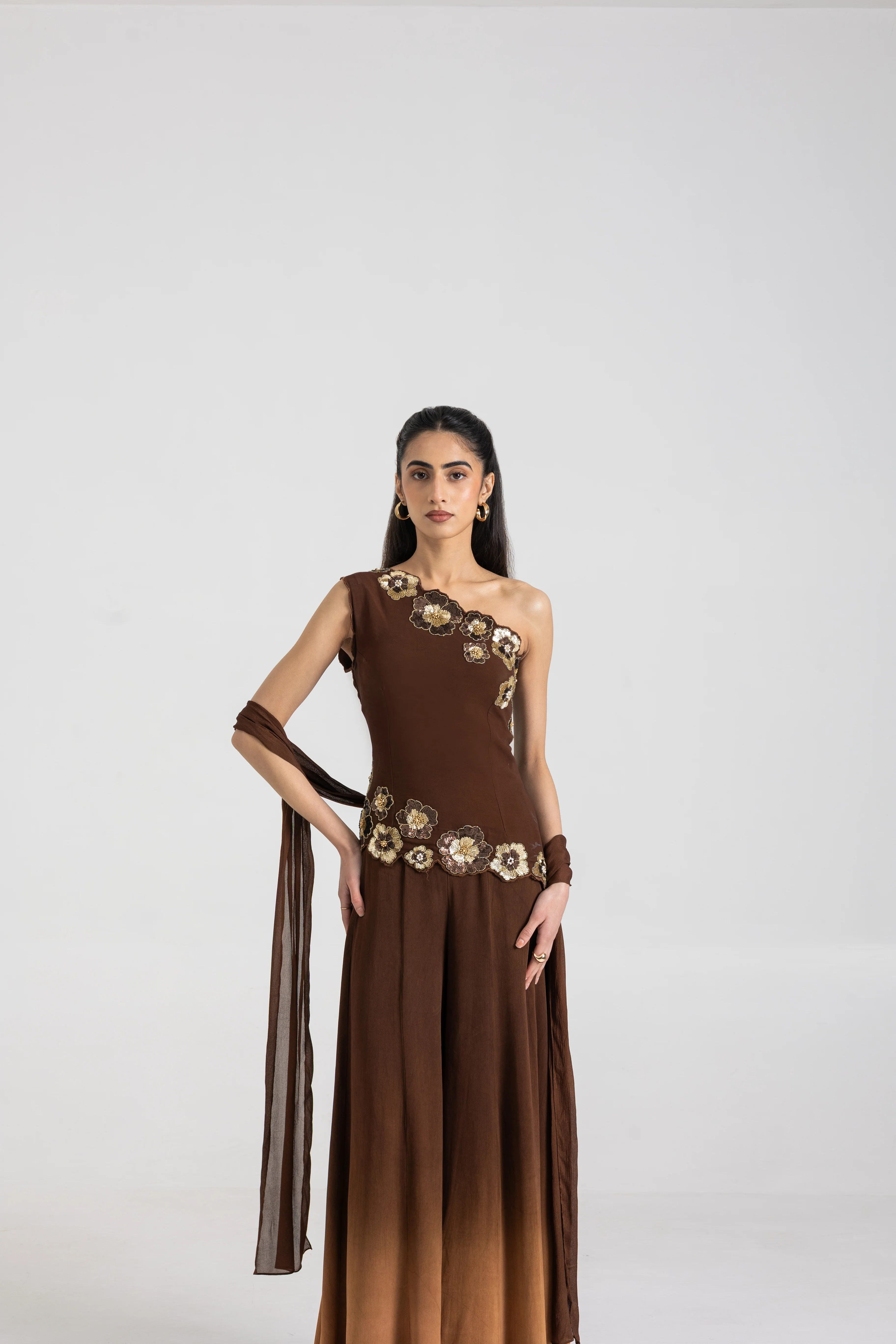 Espresso sharara set - Image 4