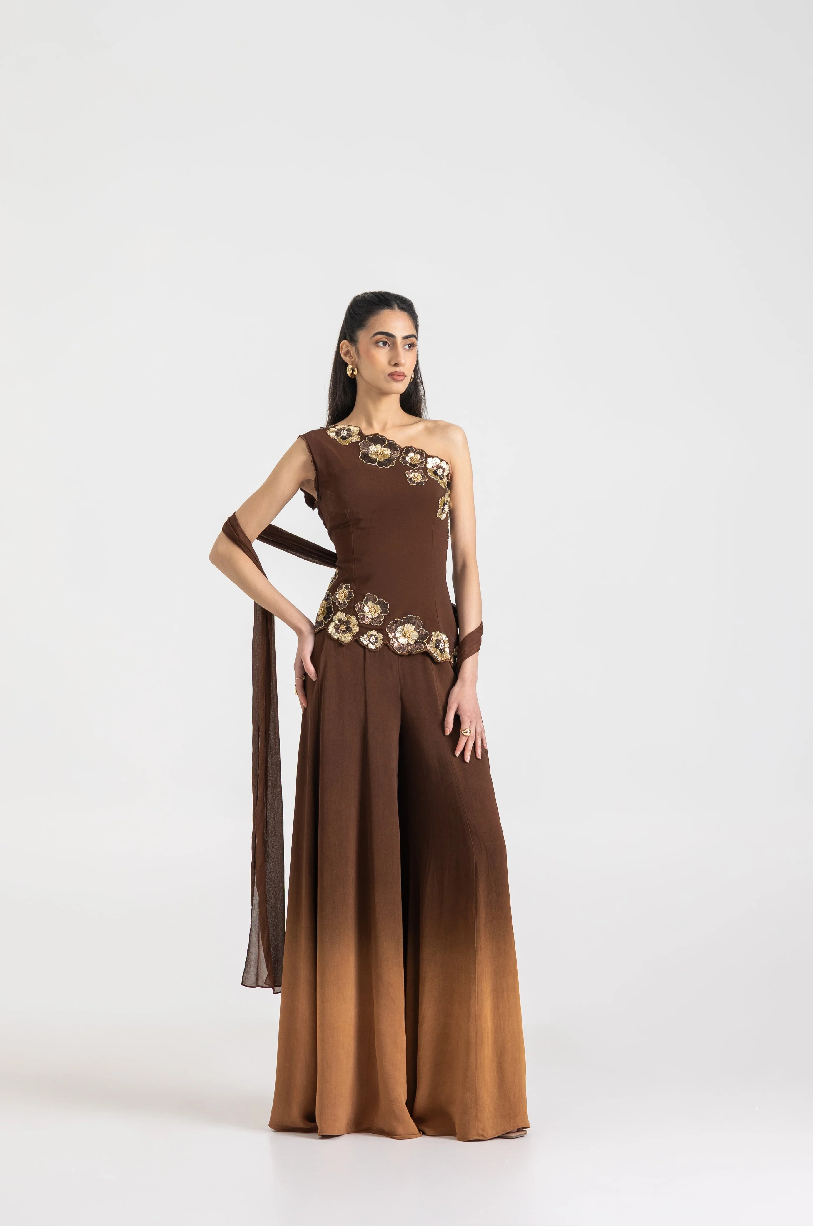 Espresso sharara set - Image 5
