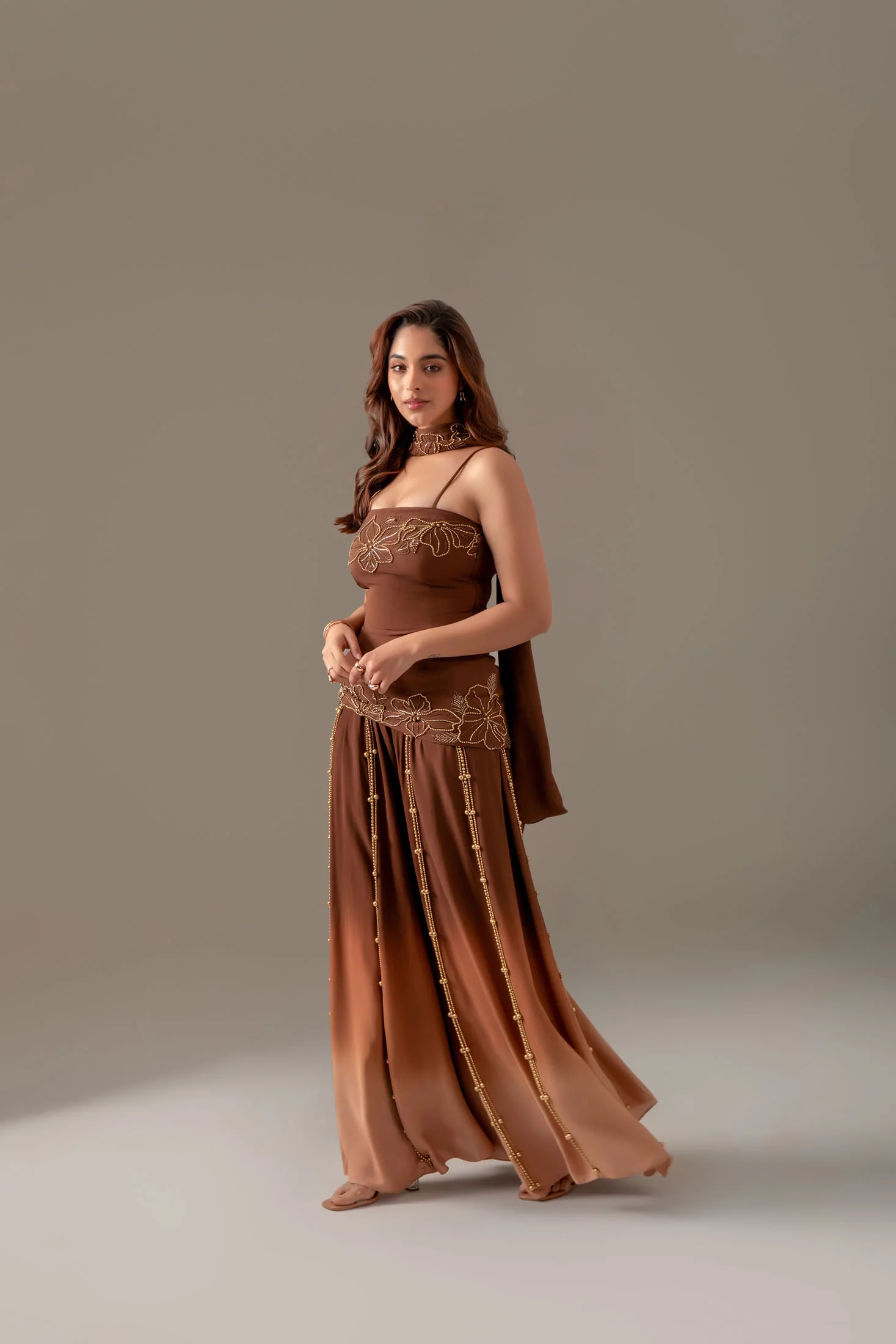 Mocha Sharara Set - Image 3