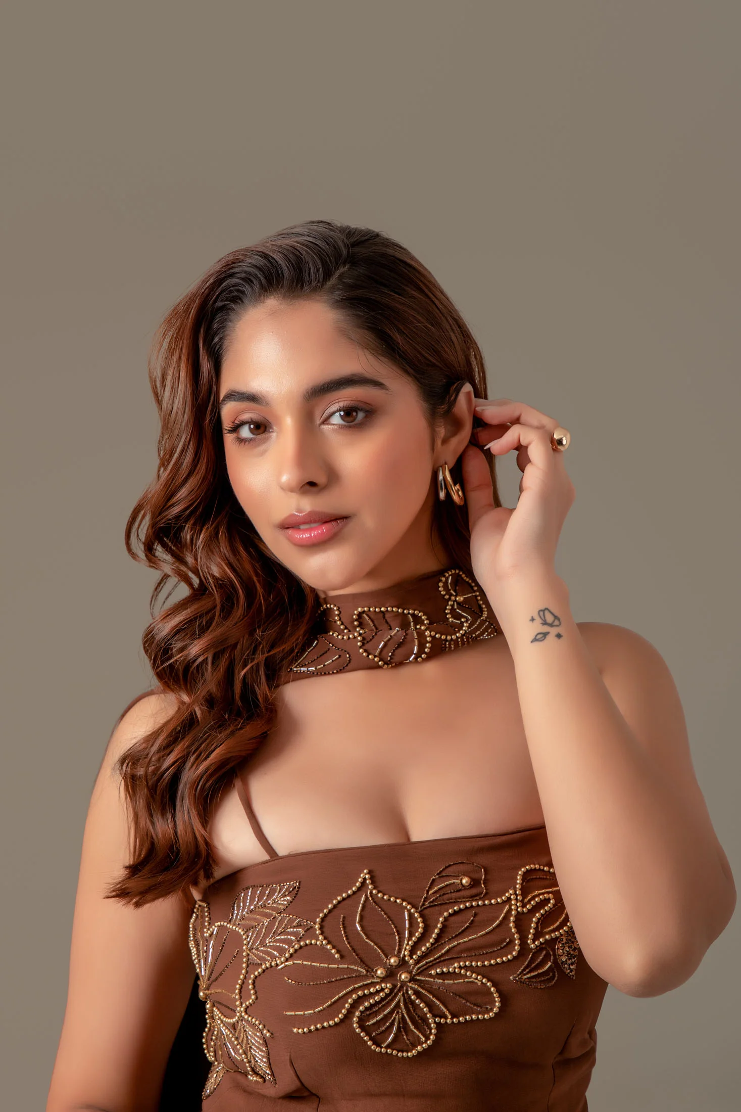 Mocha Sharara Set - Image 4