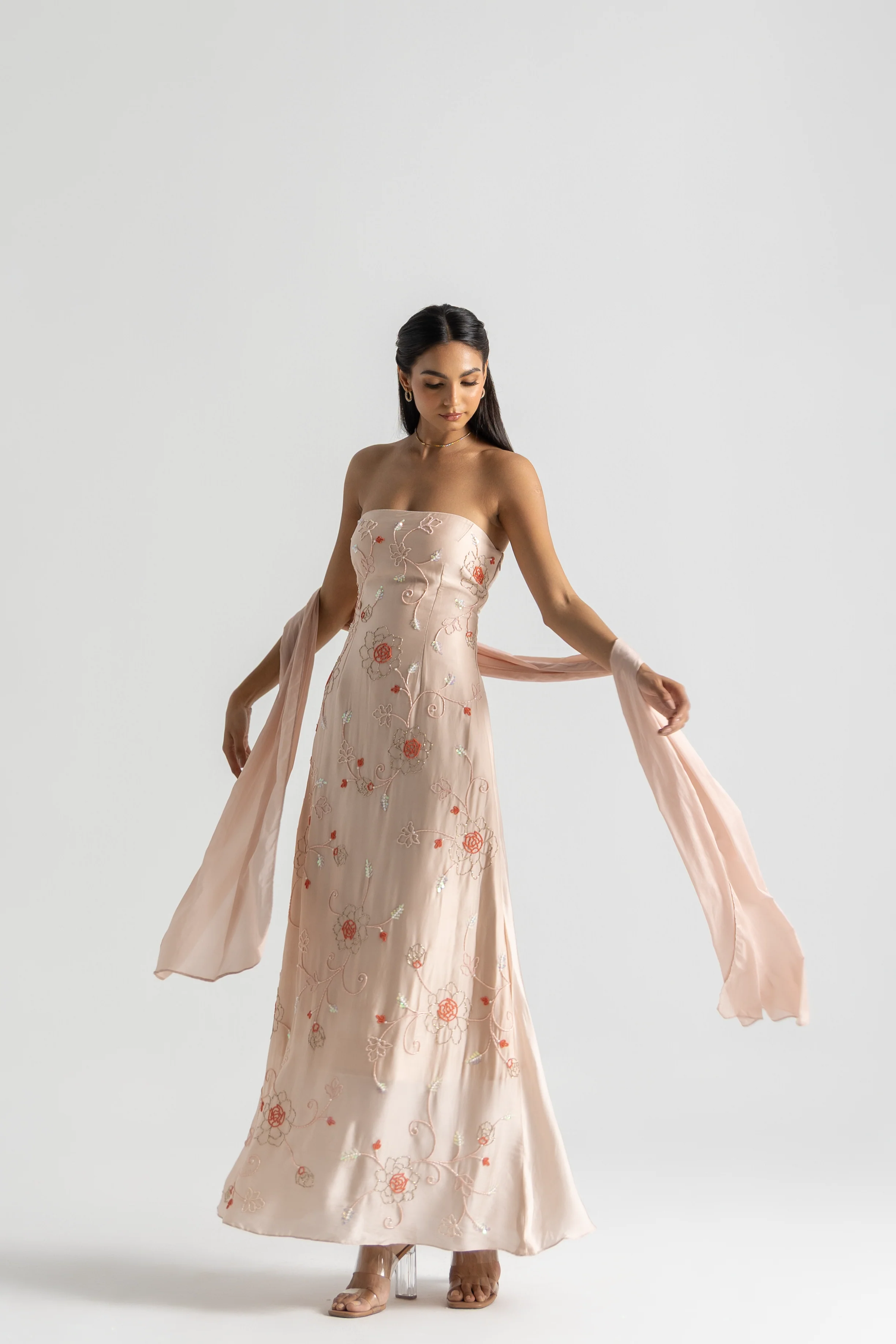 Peach Bloom Dress - Image 3
