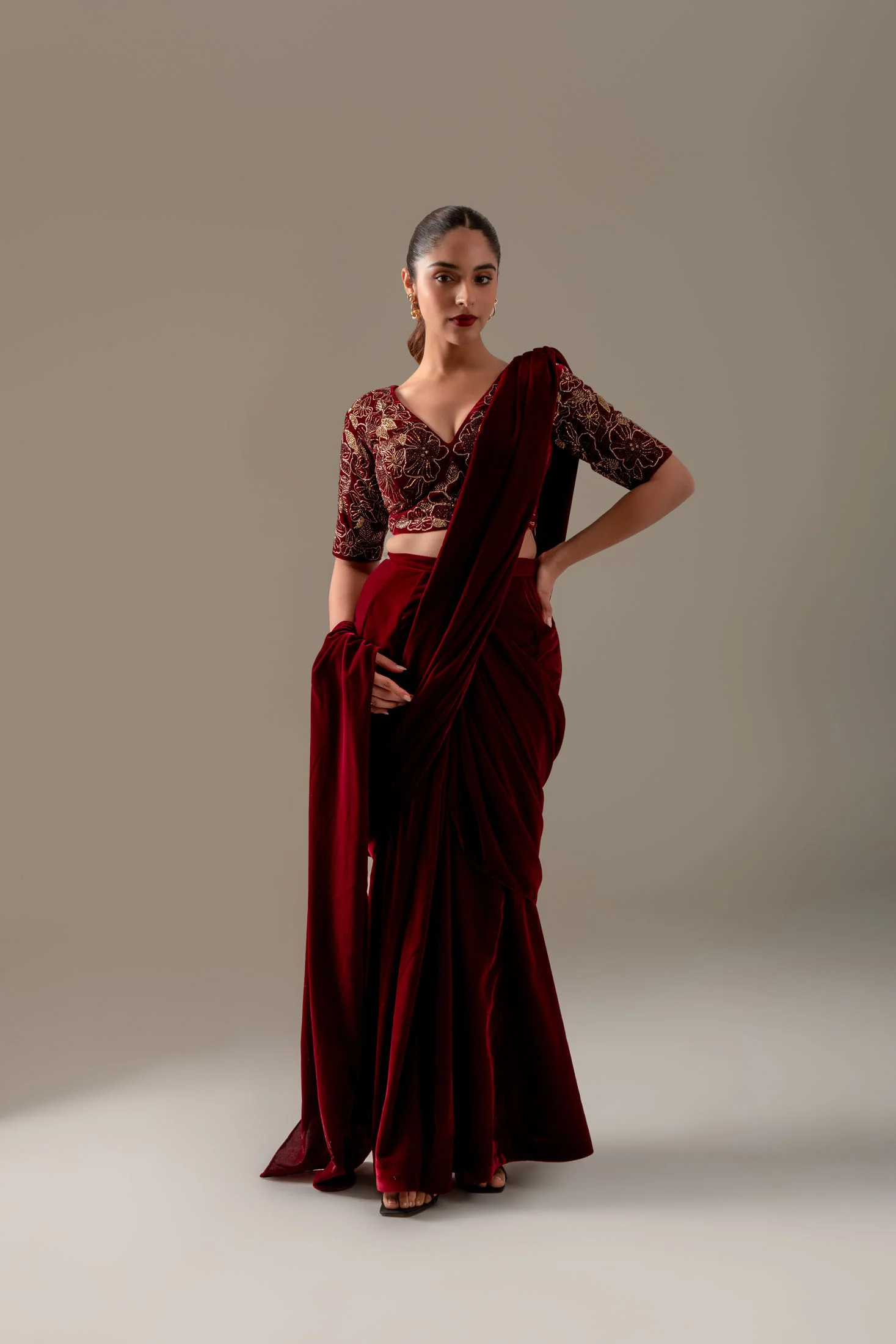 Velvet Royale Saree - Image 3